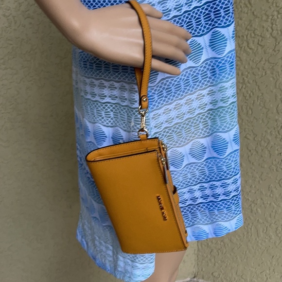 Michael Kors Jet Set Travel Marigold Double Zip Wristlet Leather - Picture 8 of 16